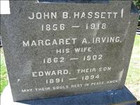 Hassett, John B., Margaret A. (Irving) and Edward
